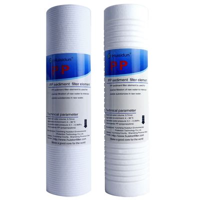 10 ιντσών Pp Βαμβάκι Melt Blown Filter Cartridge 25*6,2cm Μέγεθος για σύστημα αντίστροφης όσμωσης