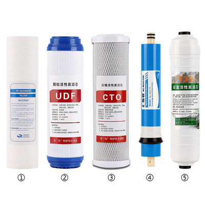 6 StagePP UDF CTO RO T33 Φίλτρο για σφράγιση NBR Coconut Shell Activated Carbon Block