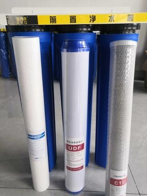 20" x 2,5" Μεγάλο μπλε σύστημα διήθησης τριών σπιτιών για διήθηση νερού υψηλής χωρητικότητας