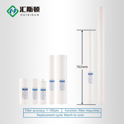 10/20/30/40 Inch Meltblown PP Cotton Filter Equipment με 1-100um λεπτότητα φίλτρου