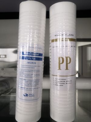 10 ιντσών * 2,5 ιντσών PP στοιχείο φίλτρου ιζημάτων για οικιακό εξοπλισμό καθαρισμού νερού