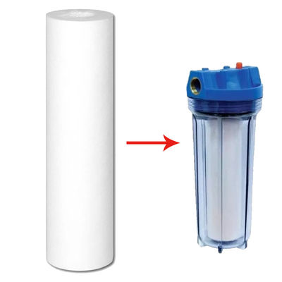 40 ιντσών Meltblown Polyester Fiber Cartridge Φίλτρο για λευκή διατροφή υγρό φίλτρα