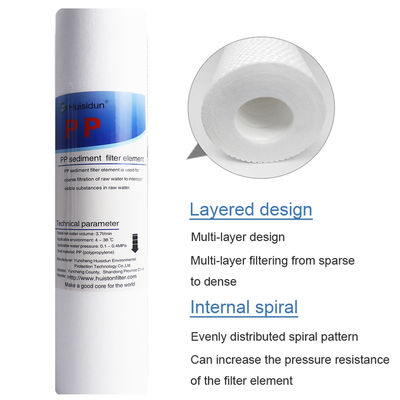 10/20 ιντσών 1/5 μικρών PP Melt Blown Water Filter Cartridge για οικιακό καθαρισμό νερού