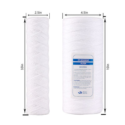 30 ιντσών PP Spun Yarn Filter String Wound Filter Cartridges για ανάγκες διήθησης νερού