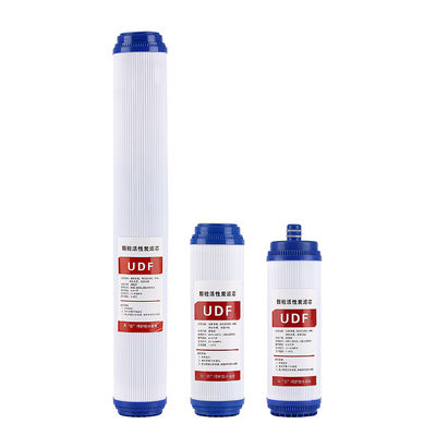 10 ιντσών 20 ιντσών 3 σταδίων UDF Granule Activated Carbon Filter Element για σύστημα αντίστροφης όσμωσης