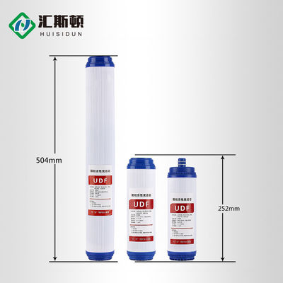 10 ιντσών 20 ιντσών 3 σταδίων UDF Granule Activated Carbon Filter Element για σύστημα αντίστροφης όσμωσης