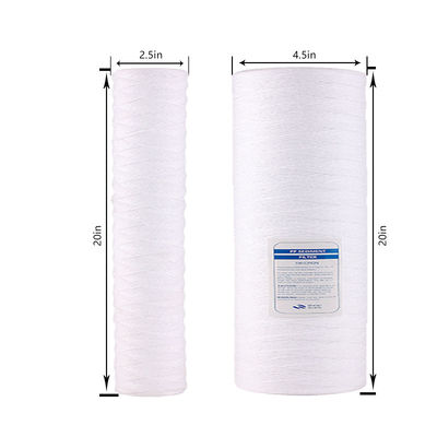 10-20 ιντσών Jumbo PP String Wound Water Cartridge για επεξεργασία νερού και φίλτρο πετρελαίου