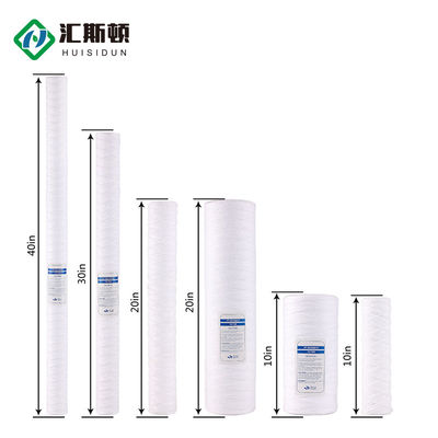 10 ιντσών 20 ιντσών Polypropylene String Wound Yarn Cartridges για καθαρό σύστημα επεξεργασίας νερού
