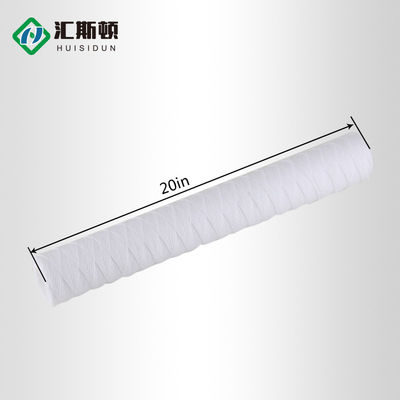 20 ιντσών PP String Wound Filter Cartridge για βιομηχανικό φίλτρο ιξώδους υγρού σιρόπι
