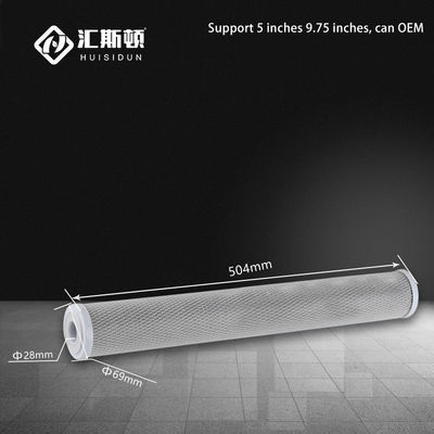 20 ιντσών CTO Coconut Shell Activated Carbon Filter Cartridge για εμπορικούς καθαριστές νερού