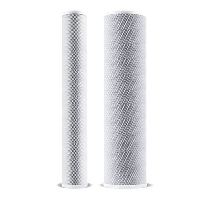Φίλτρο διήθησης αέρα άνθρακα για 20 ιντσών CTO Carbon Filter Cartridge σε λευκό και μπλε