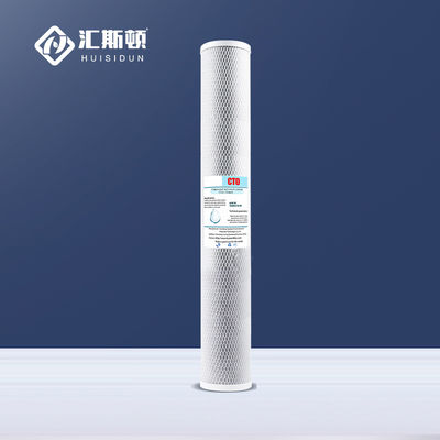 Φίλτρο διήθησης αέρα άνθρακα για 20 ιντσών CTO Carbon Filter Cartridge σε λευκό και μπλε