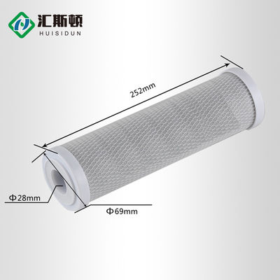 Περιβαλλοντικώς φιλικό 10 ιντσών Sinter CTO Filter Tube Αντικατάσταση Carbon Filter Cartridge για Refillable Water Filter