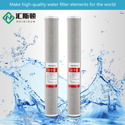 Ιδιωτικό καλούπι 20 ιντσών CTO Block Carbon Water Filter Cartridge για προ-φιλτράρισμα νερού