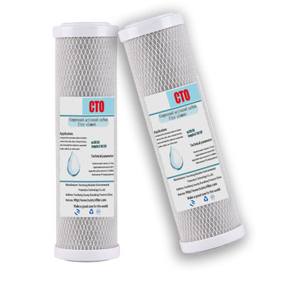 Απομακρύνετε τις οσμές από το νερό με 10" 20" Coconut Shell Cto Carbon Block Filter Cartridge