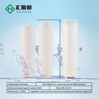 40 ιντσών PP High Flow Pleated Filter Element για ηλεκτροπληρωμένο μπάνιο 1-100um Υπό πίεση δοχείο