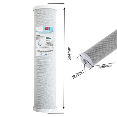 20 ιντσών Cto Carbon Block Filter Cartridge για διήθηση νερού και εξάλειψη οσμών