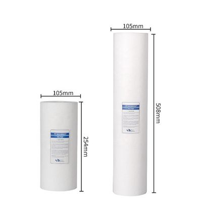 10 ιντσών 5 μικρών PP Jumbo Sediment Melt Blown Cartridge για αποτελεσματική διήθηση νερού